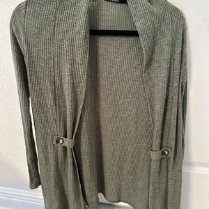 Green cardigan